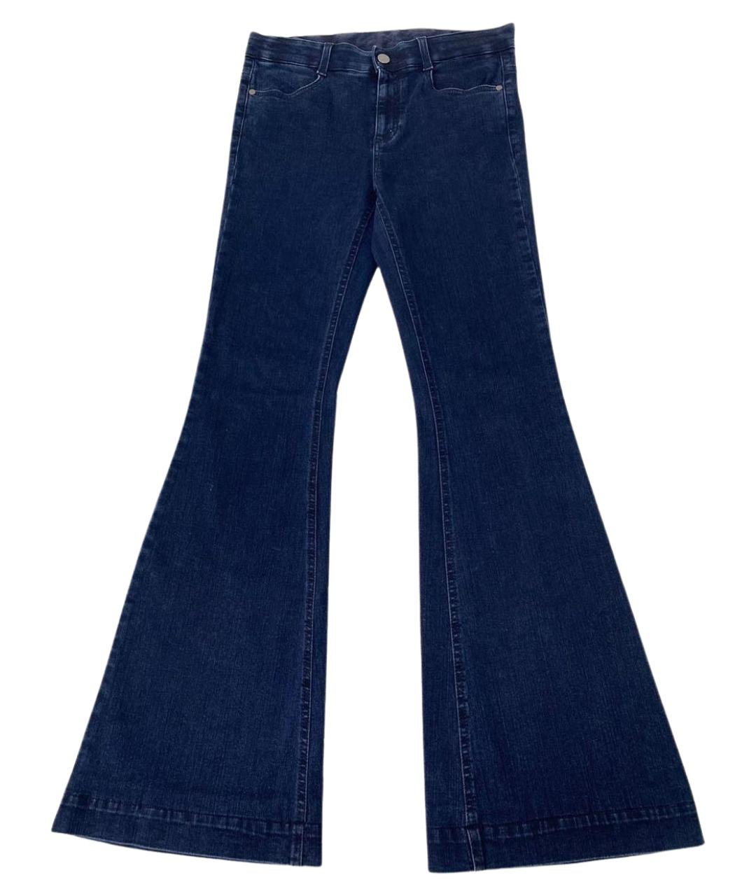 STELLA MCCARTNEY Синие хлопко-эластановые джинсы клеш, фото 1