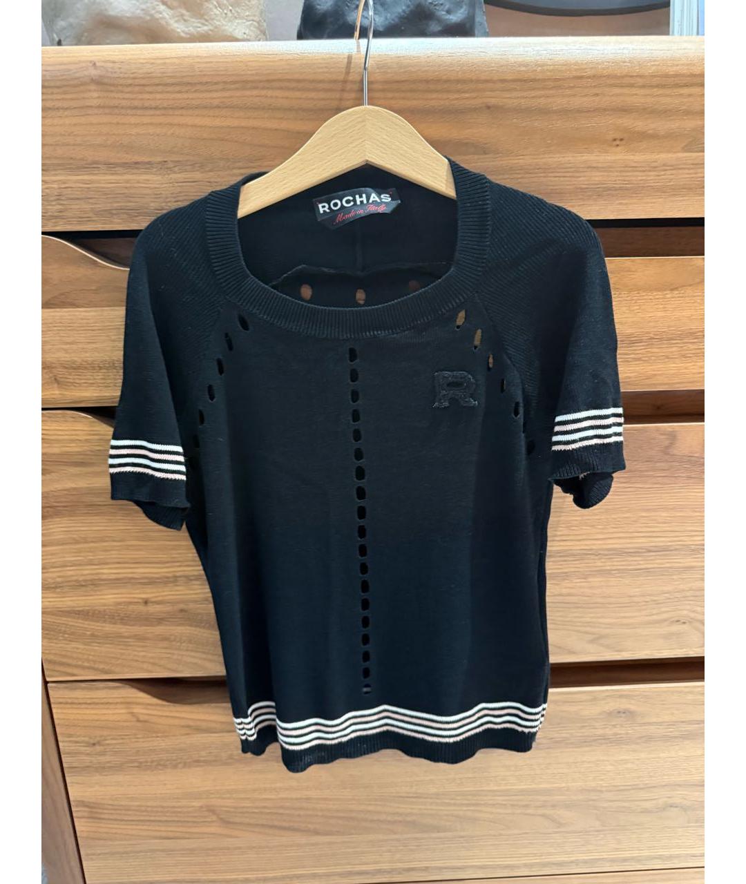 ROCHAS Черная вискозная майка, фото 5