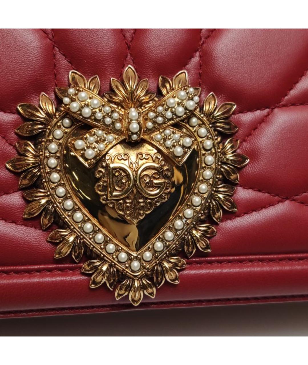 DOLCE&GABBANA Красная кожаная сумка через плечо, фото 8