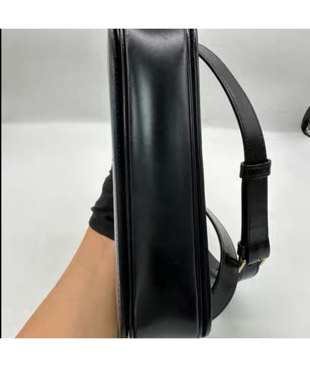 CELINE Черная кожаная сумка через плечо, фото 4