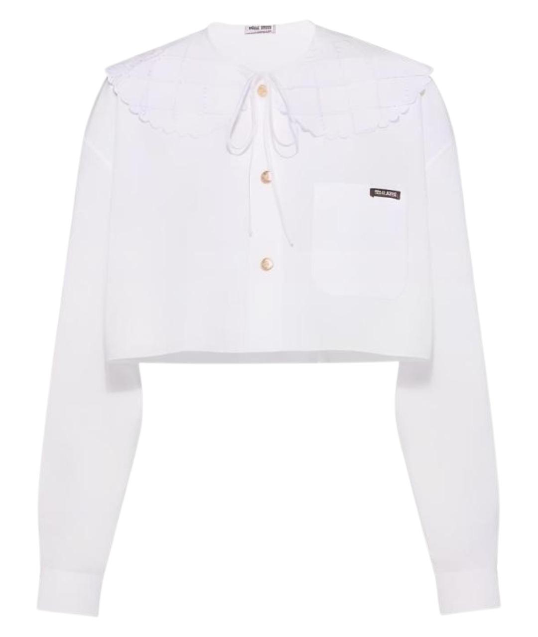 MIU MIU Белая хлопковая рубашка, фото 1