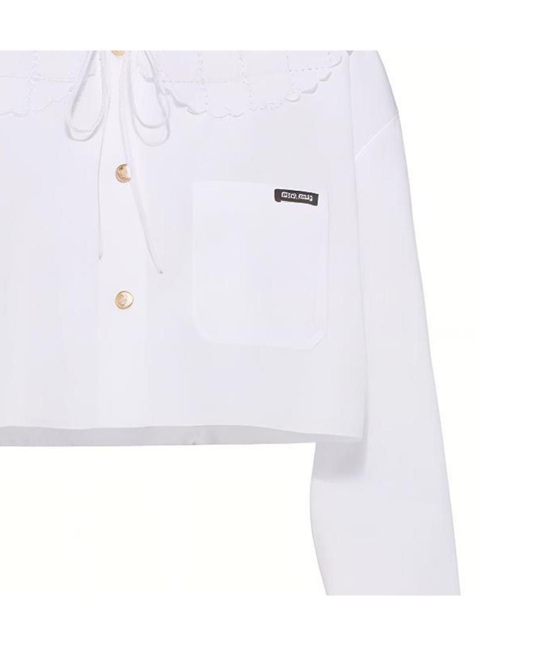 MIU MIU Белая хлопковая рубашка, фото 6