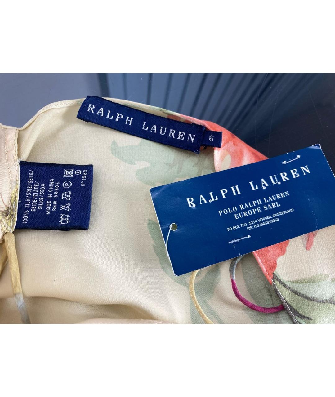 RALPH LAUREN Мульти шелковая майка, фото 4