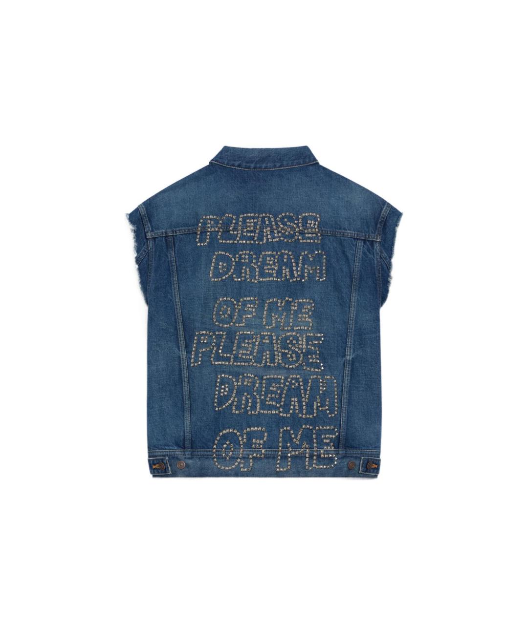 CELINE Синий деним жилет, фото 2