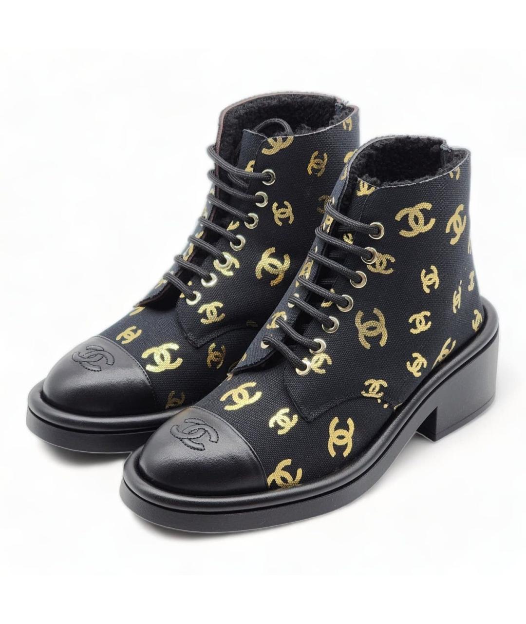 CHANEL Черные ботинки, фото 2