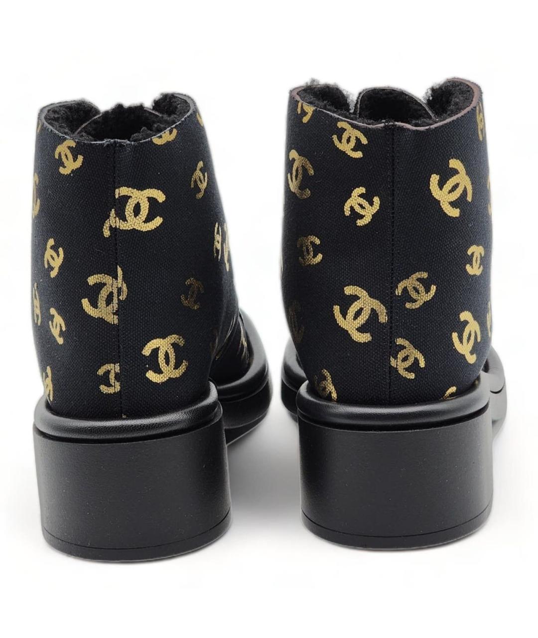 CHANEL Черные ботинки, фото 4