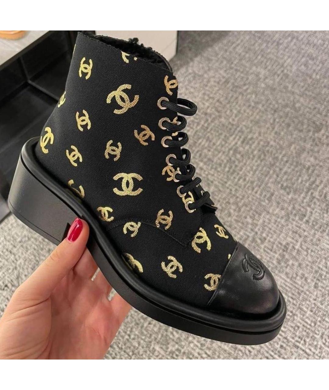 CHANEL Черные ботинки, фото 5