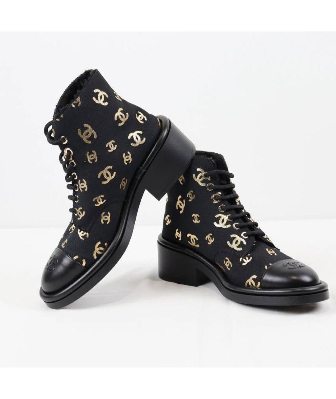 CHANEL Черные ботинки, фото 6