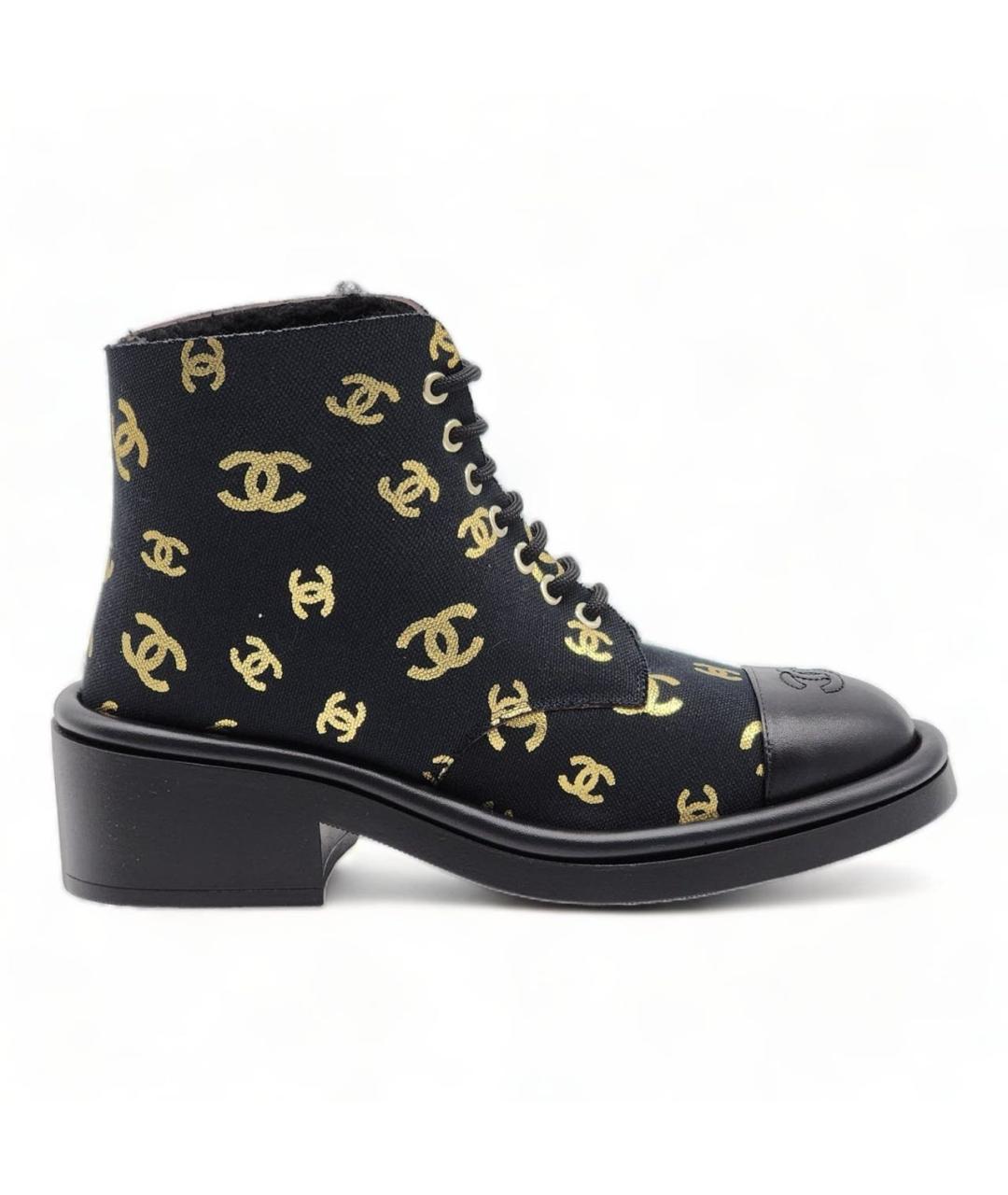 CHANEL Черные ботинки, фото 1