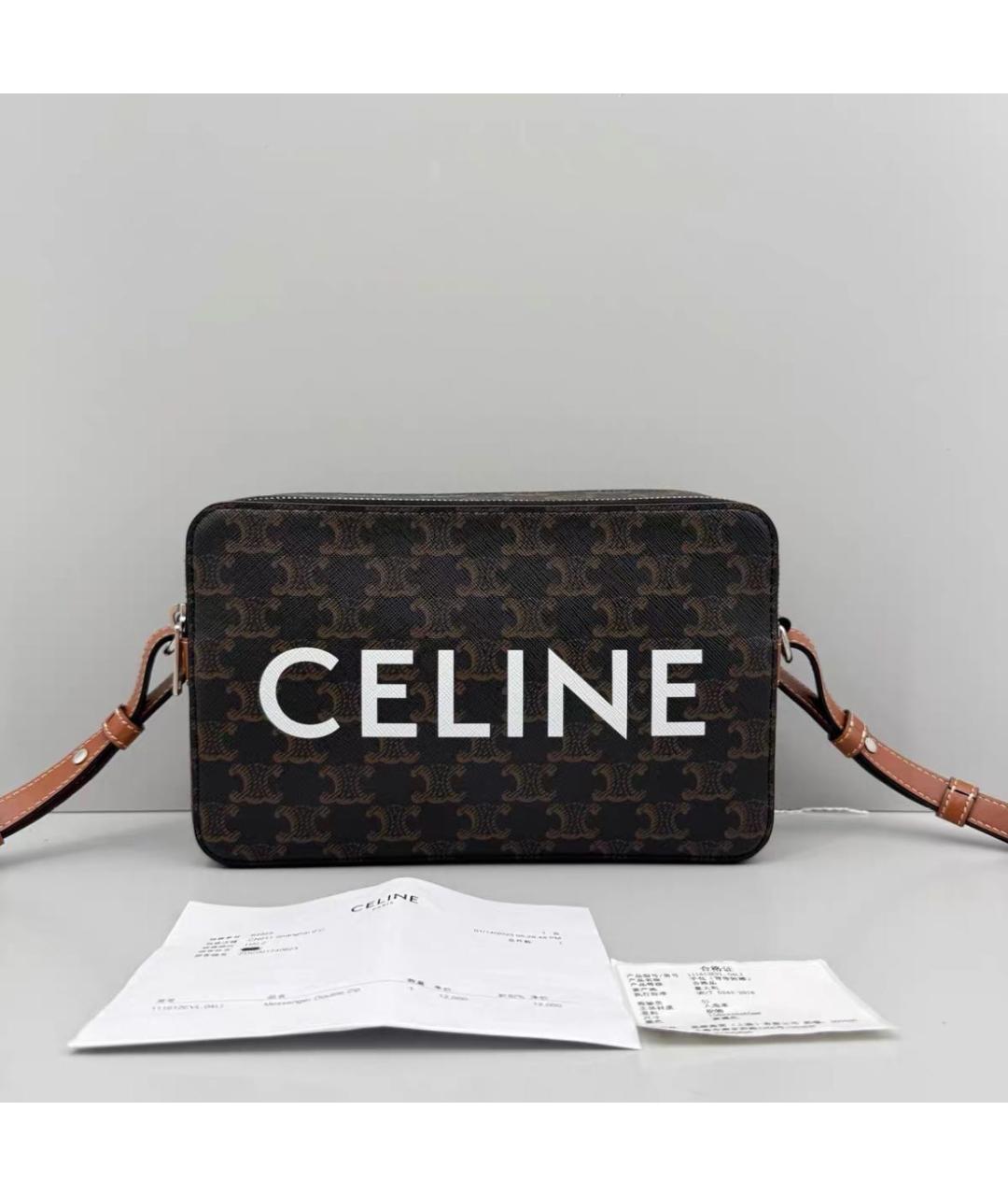 CELINE Коричневая сумка через плечо, фото 2