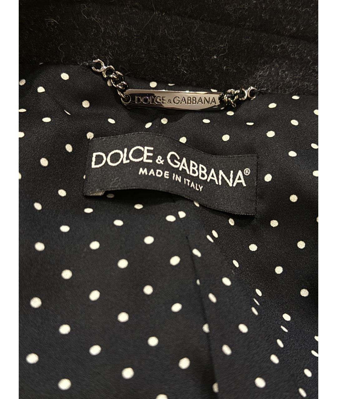 DOLCE&GABBANA Антрацитовое шерстяное пальто, фото 2
