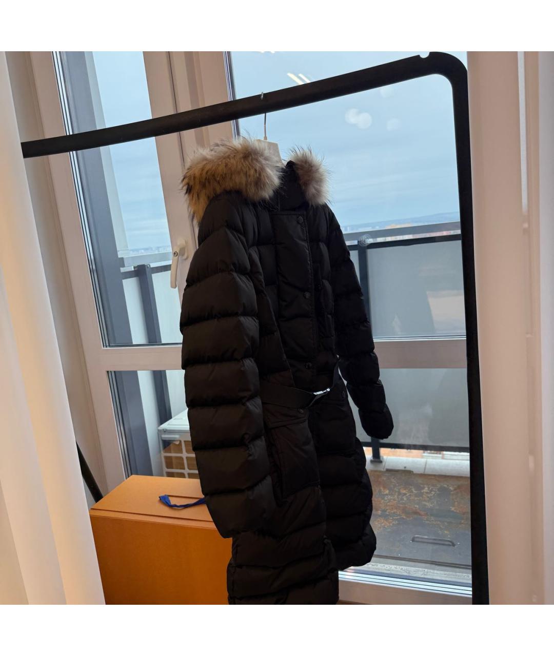 MONCLER Черный пуховик, фото 3