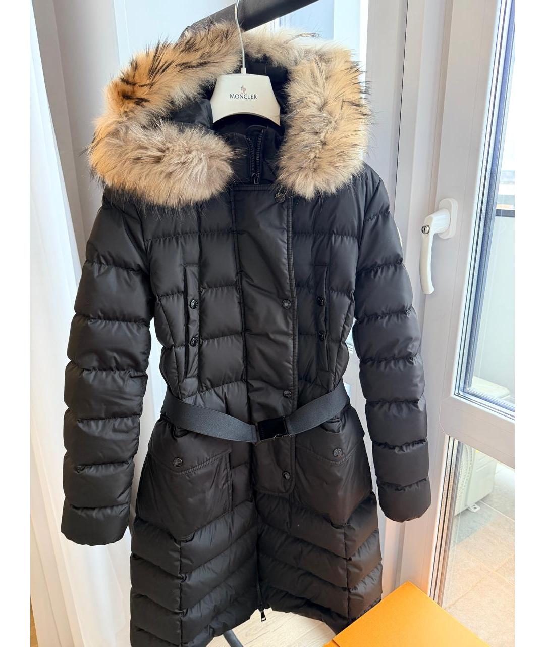 MONCLER Черный пуховик, фото 5