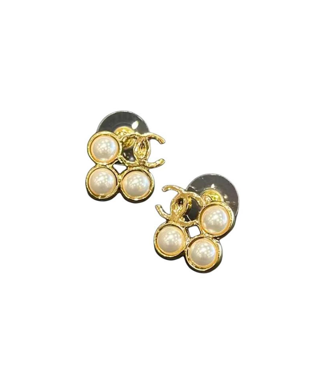 CHANEL Золотые серьги из желтого золота, фото 2