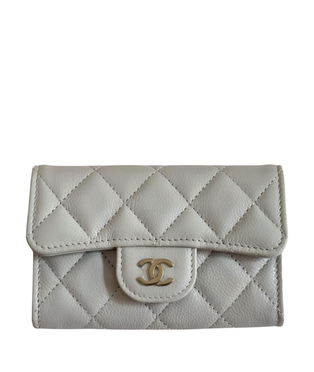 CHANEL Белый кожаный кошелек, фото 1