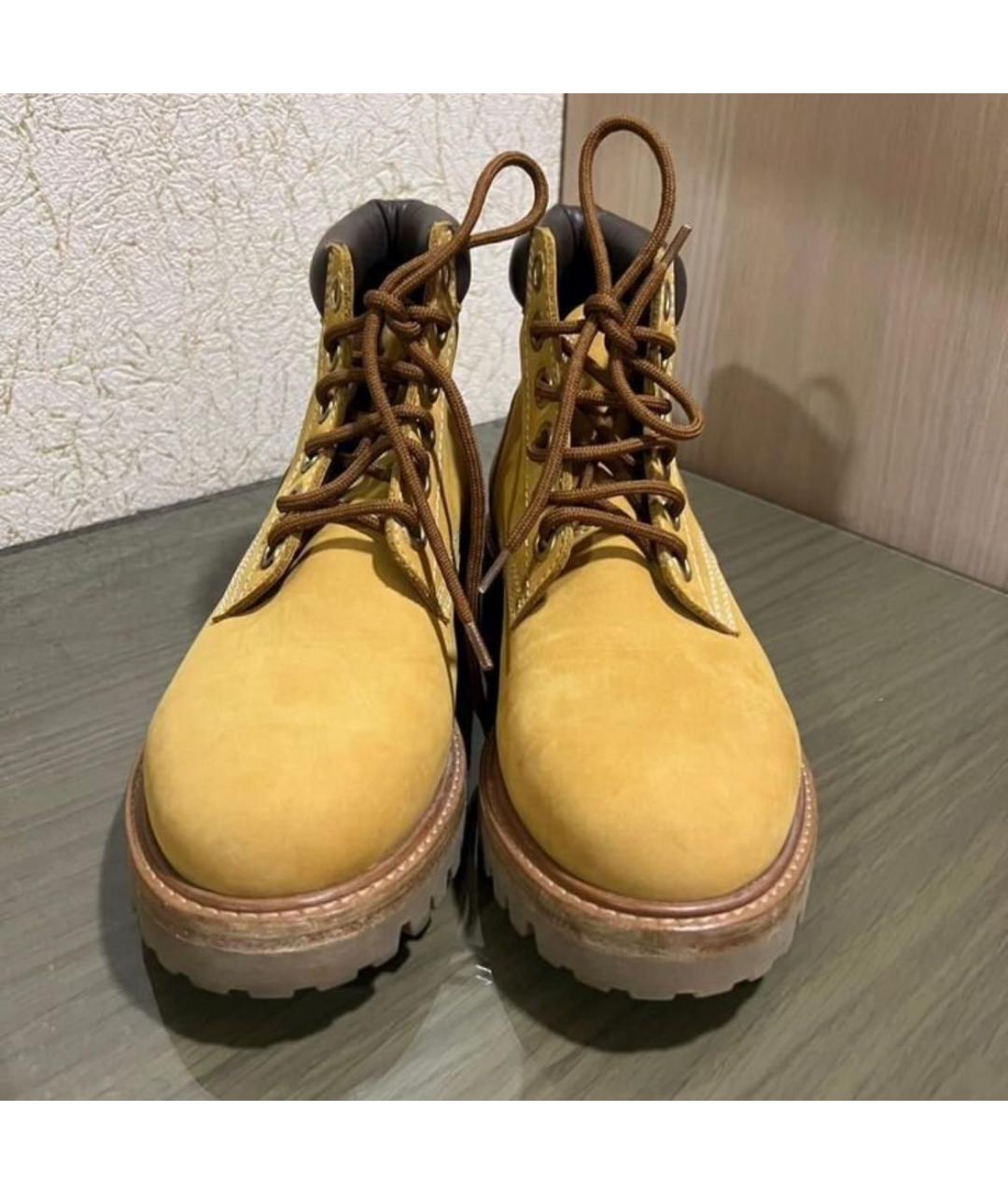 CELINE Горчичные кожаные полусапоги, фото 2