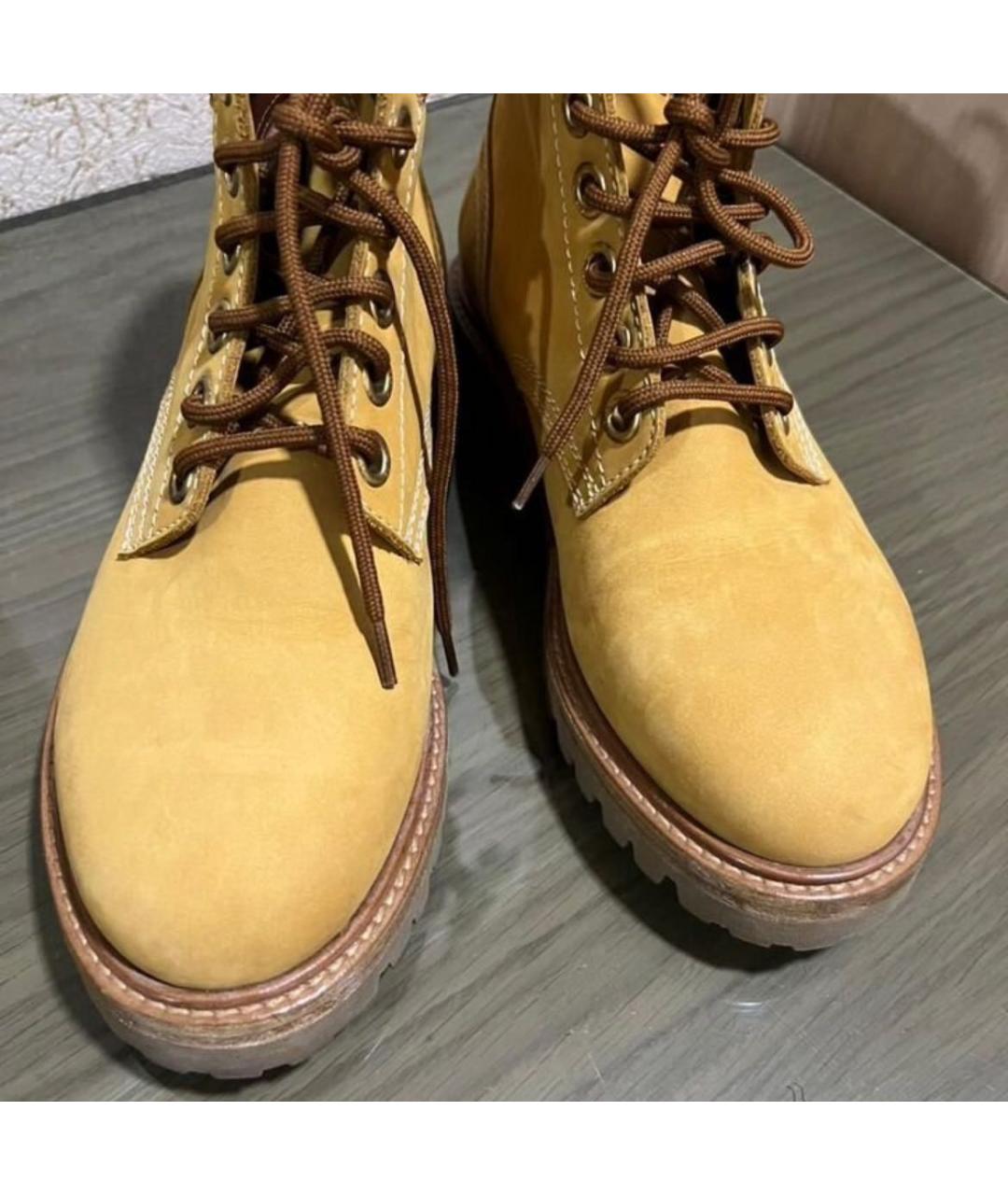 CELINE Горчичные кожаные полусапоги, фото 3