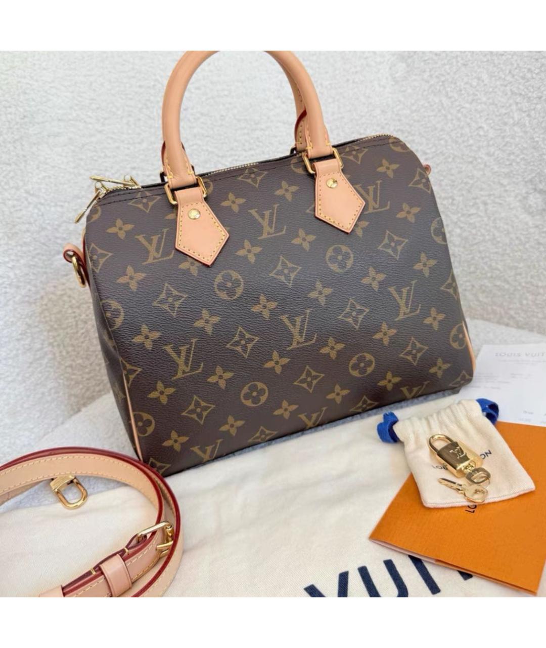 LOUIS VUITTON Коричневая сумка с короткими ручками, фото 3