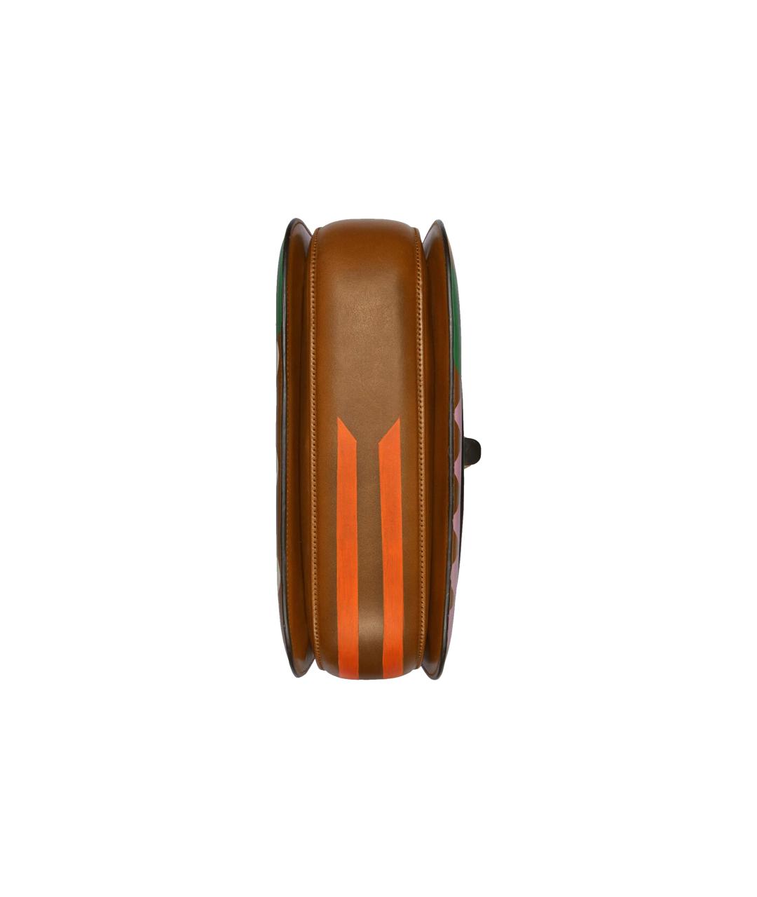 GUCCI Коричневая кожаная сумка через плечо, фото 8