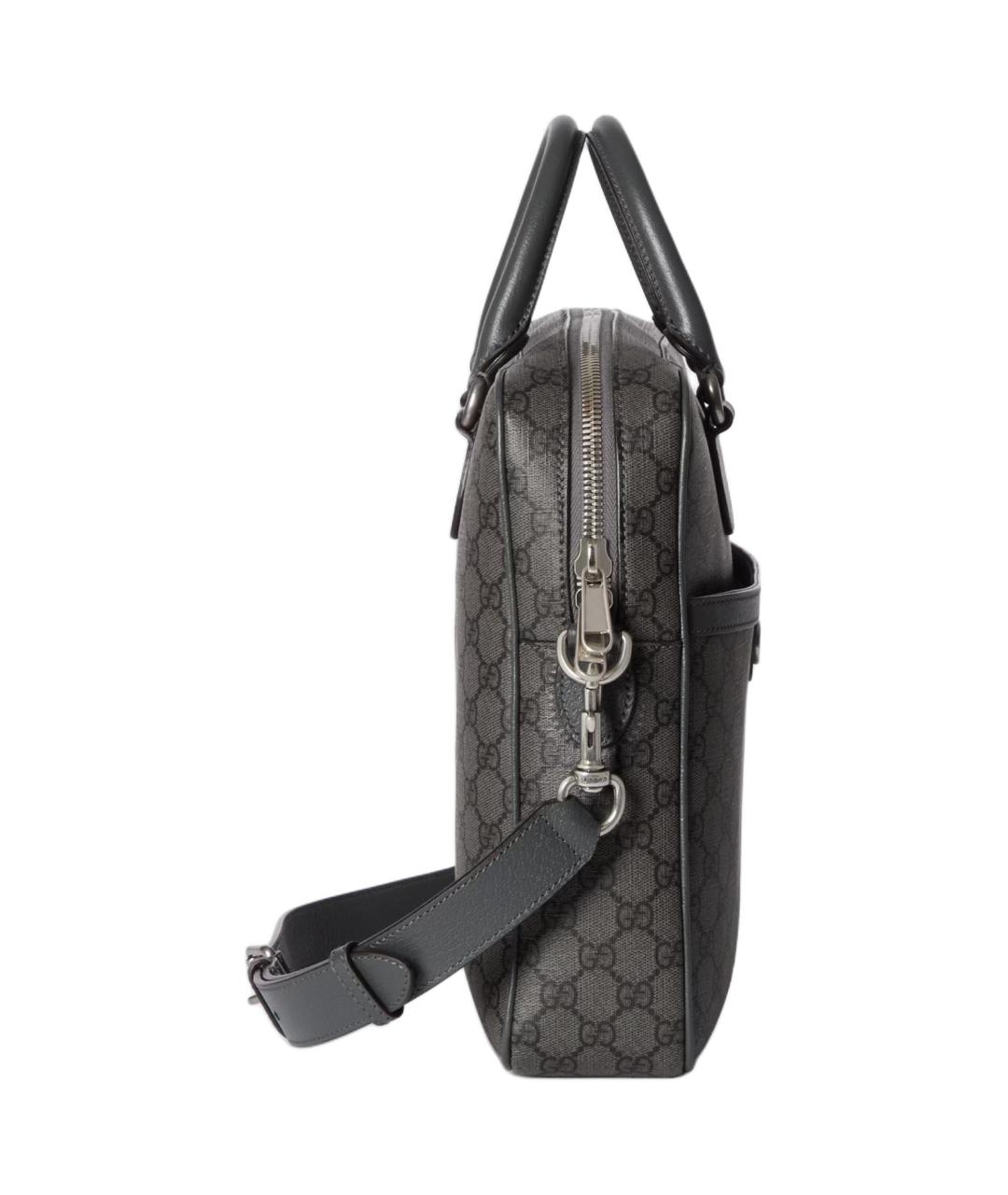 GUCCI Серая сумка с короткими ручками, фото 3