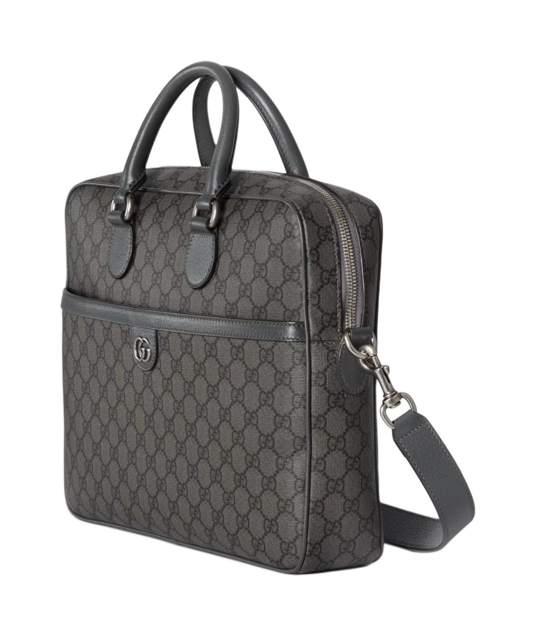 GUCCI Серая сумка с короткими ручками, фото 2