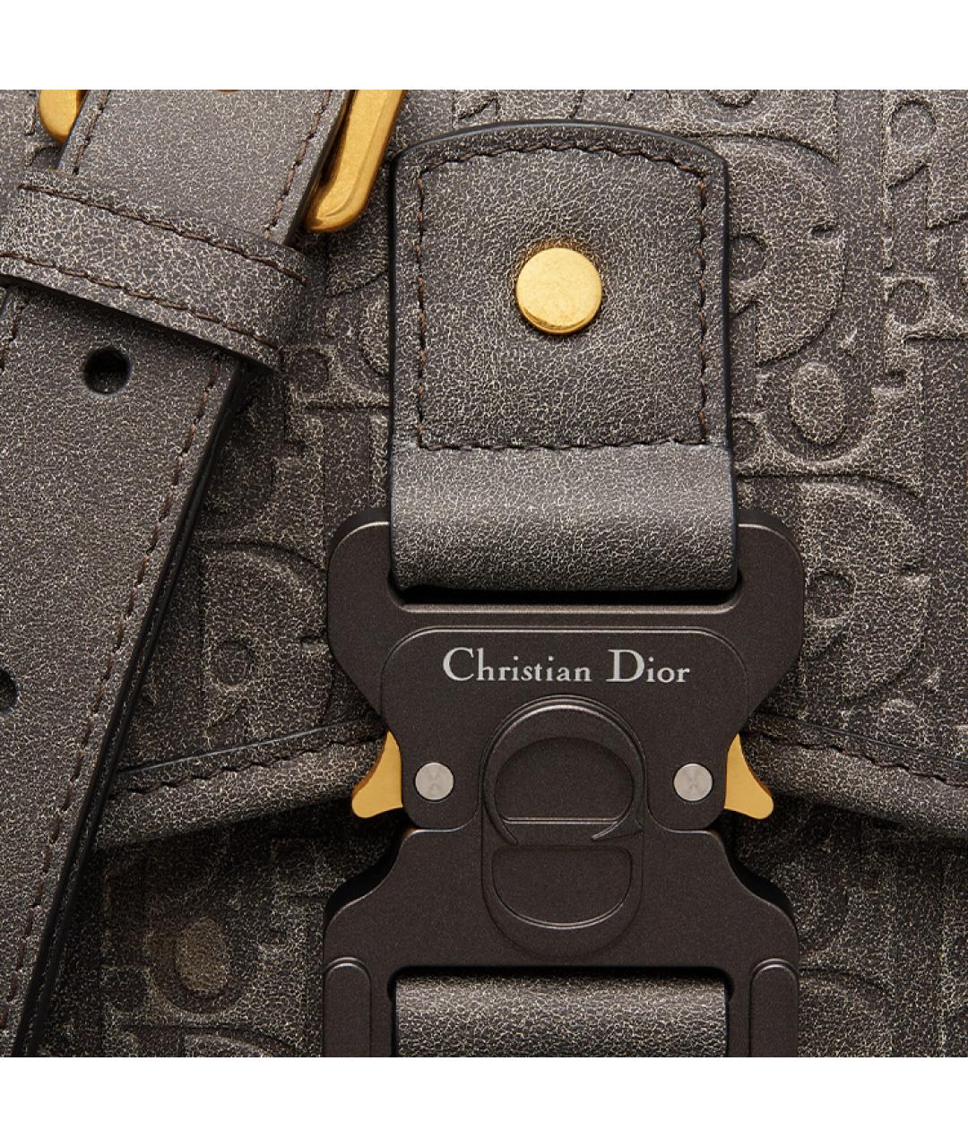 CHRISTIAN DIOR Коричневая кожаная сумка на плечо, фото 6