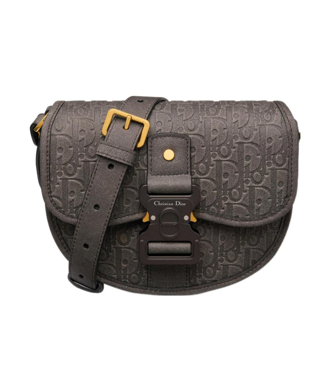 CHRISTIAN DIOR Коричневая кожаная сумка на плечо, фото 1