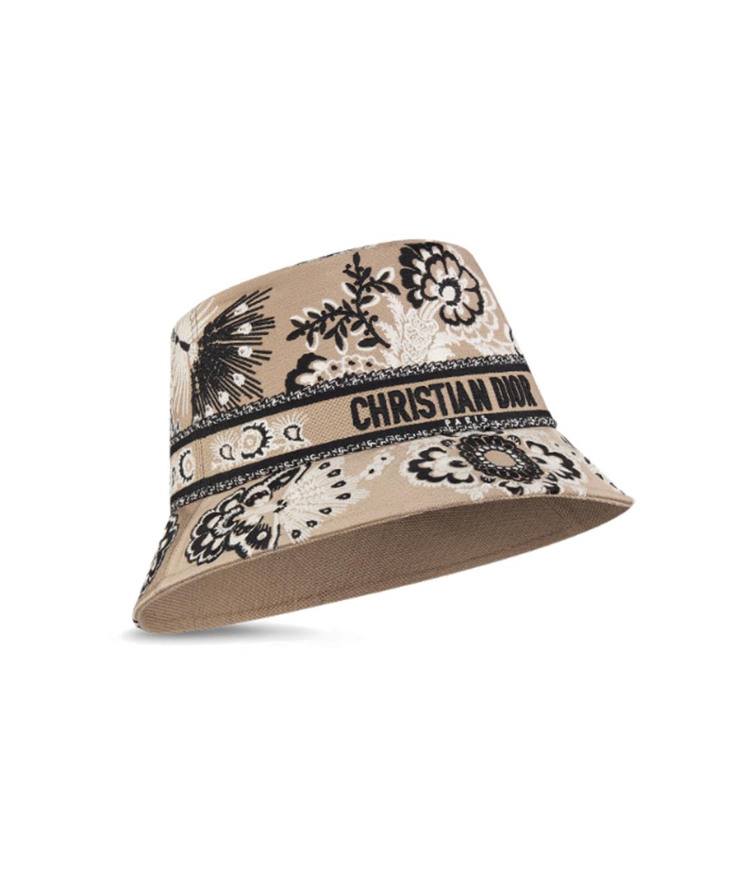 CHRISTIAN DIOR Бежевая хлопковая панама, фото 2