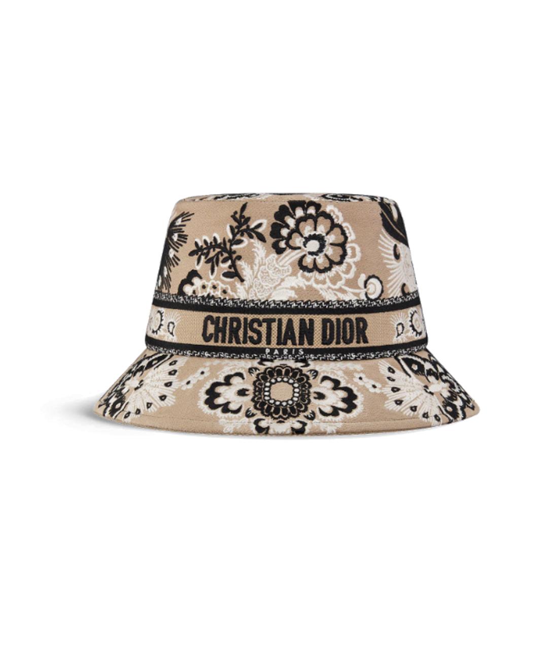 CHRISTIAN DIOR Бежевая хлопковая панама, фото 1
