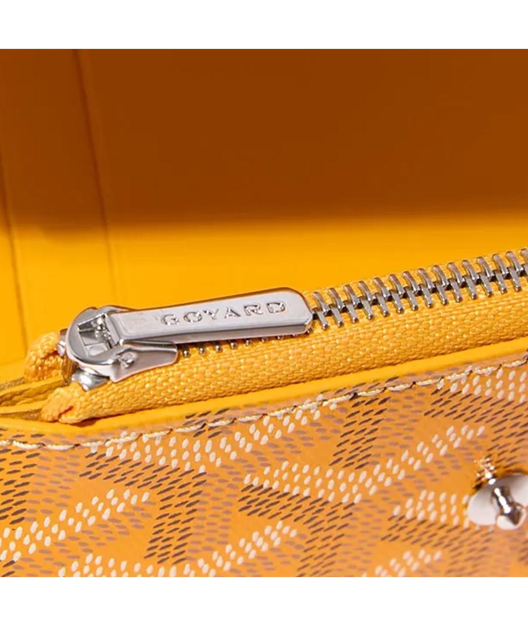 GOYARD Желтый кошелек, фото 4