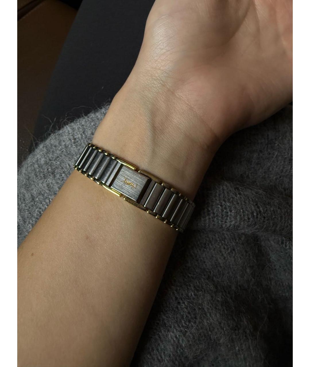 SAINT LAURENT Черные стальные часы, фото 8