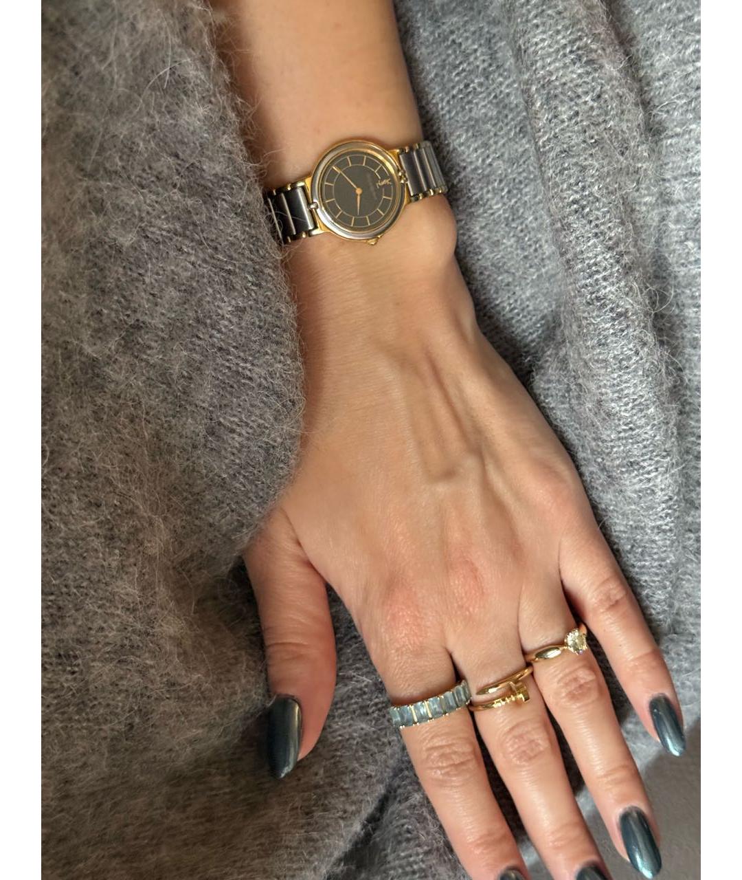 SAINT LAURENT Черные стальные часы, фото 5