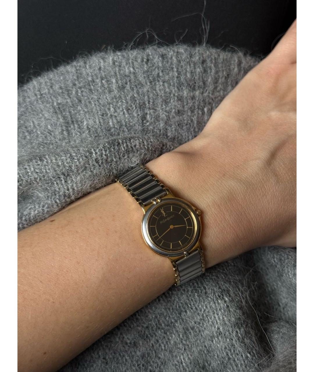 SAINT LAURENT Черные стальные часы, фото 7