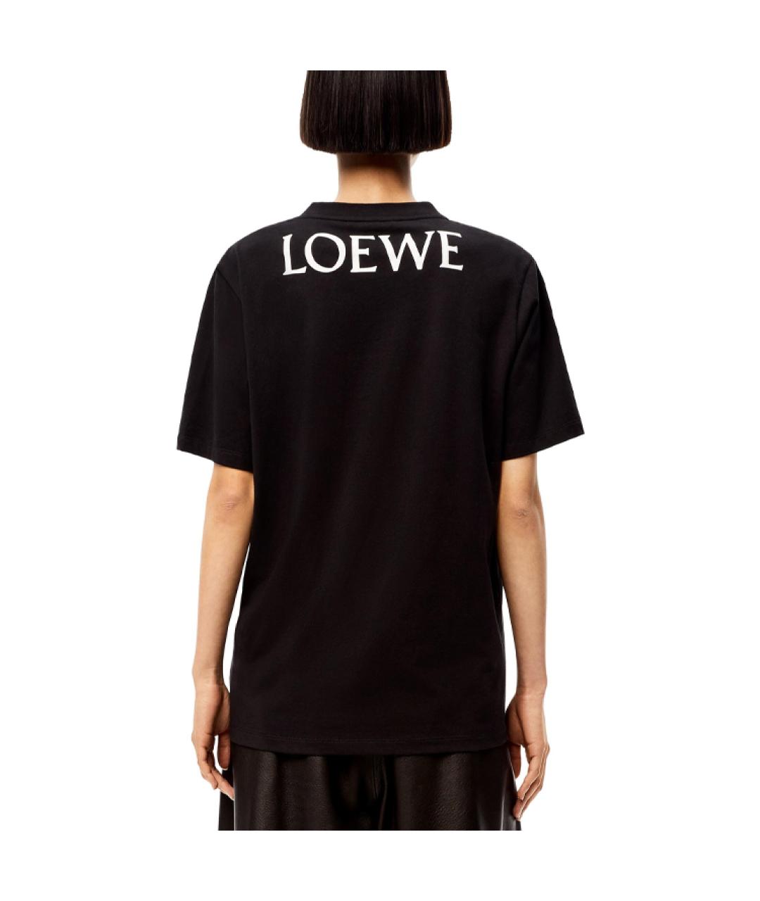 LOEWE Черная хлопковая футболка, фото 5