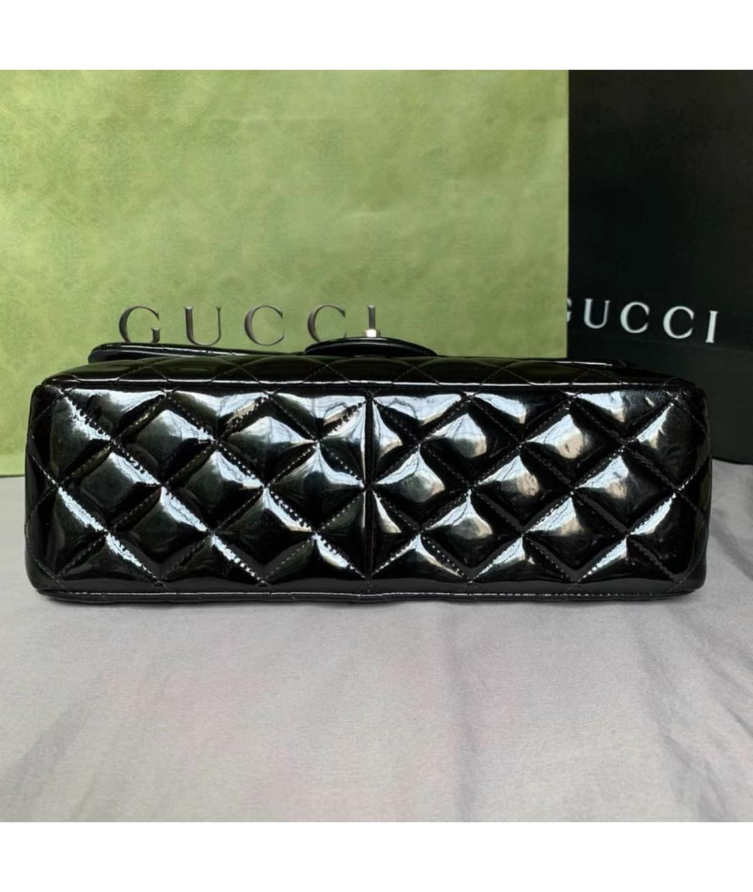 CHANEL Черная сумка тоут из лакированной кожи, фото 5