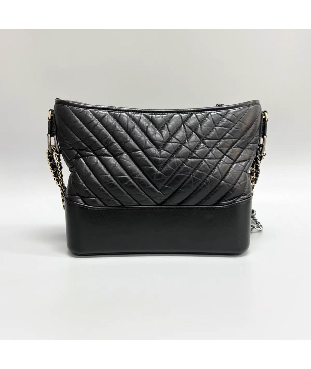 CHANEL Черная кожаная сумка тоут, фото 9