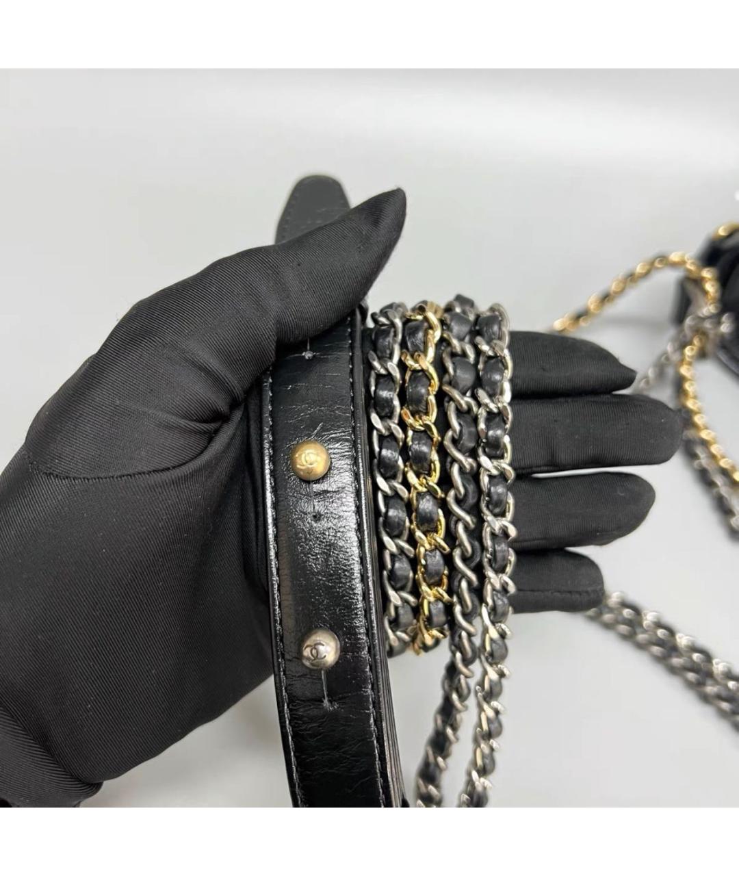 CHANEL Черная кожаная сумка тоут, фото 7