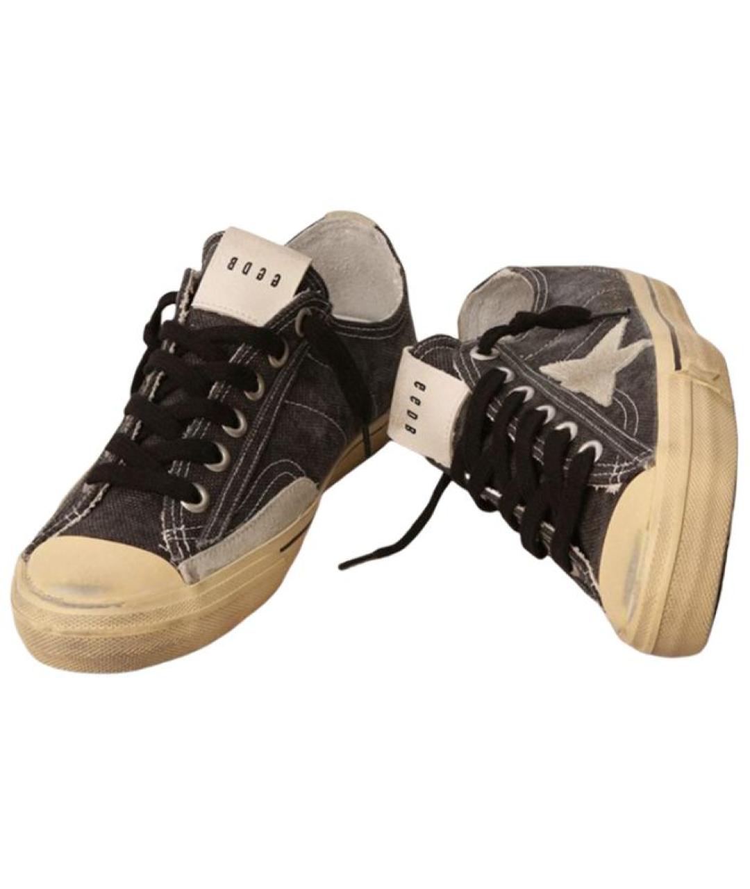 GOLDEN GOOSE DELUXE BRAND Коричневые текстильные низкие кроссовки / кеды, фото 4
