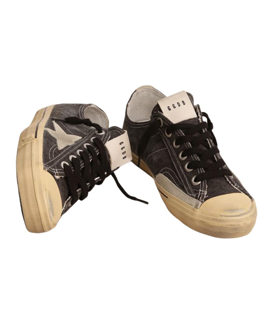 GOLDEN GOOSE DELUXE BRAND Коричневые текстильные низкие кроссовки / кеды, фото 3