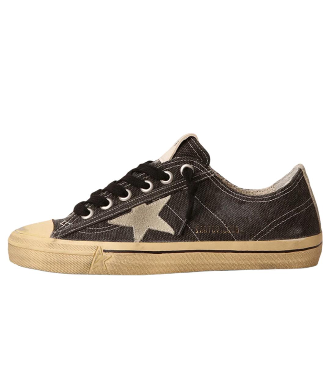 GOLDEN GOOSE DELUXE BRAND Коричневые текстильные низкие кроссовки / кеды, фото 2