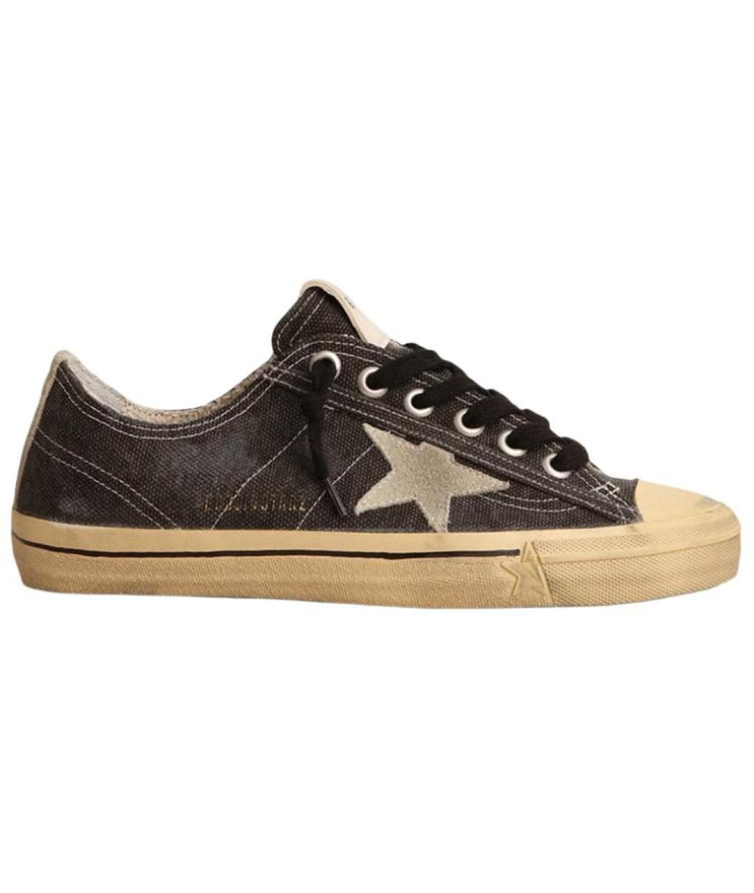 GOLDEN GOOSE DELUXE BRAND Коричневые текстильные низкие кроссовки / кеды, фото 1