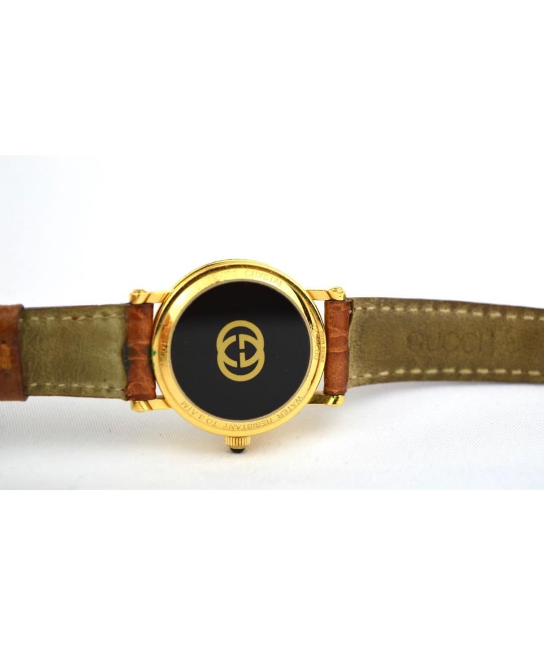 GUCCI Коричневые позолоченные часы, фото 2