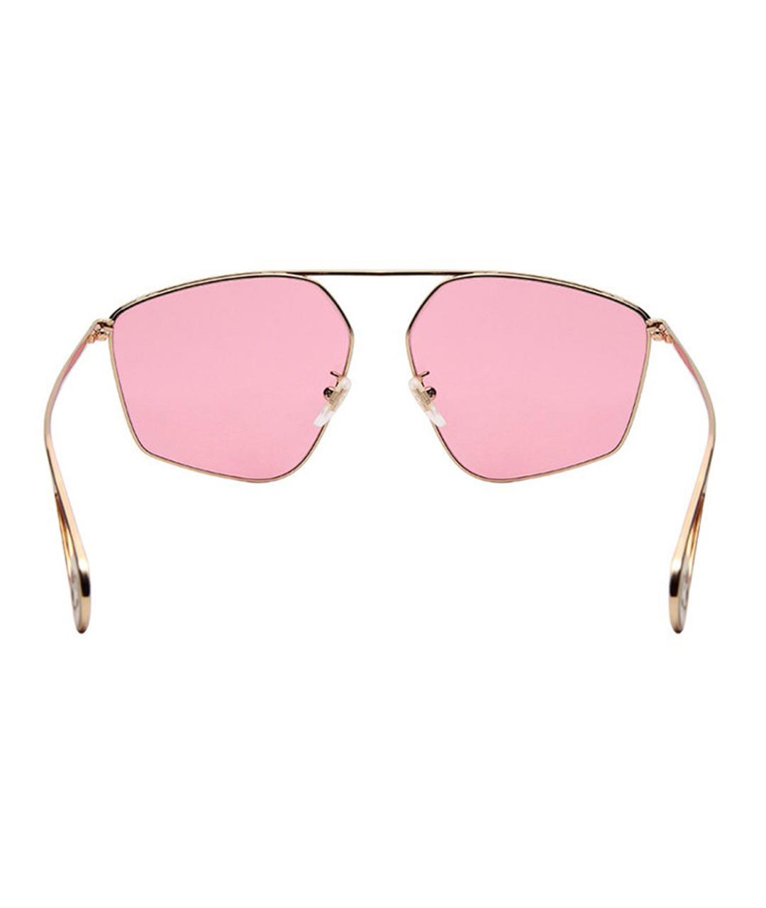 GUCCI Розовые металлические солнцезащитные очки, фото 4