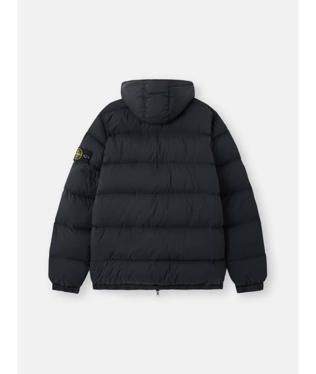 STONE ISLAND Черный пуховик, фото 2