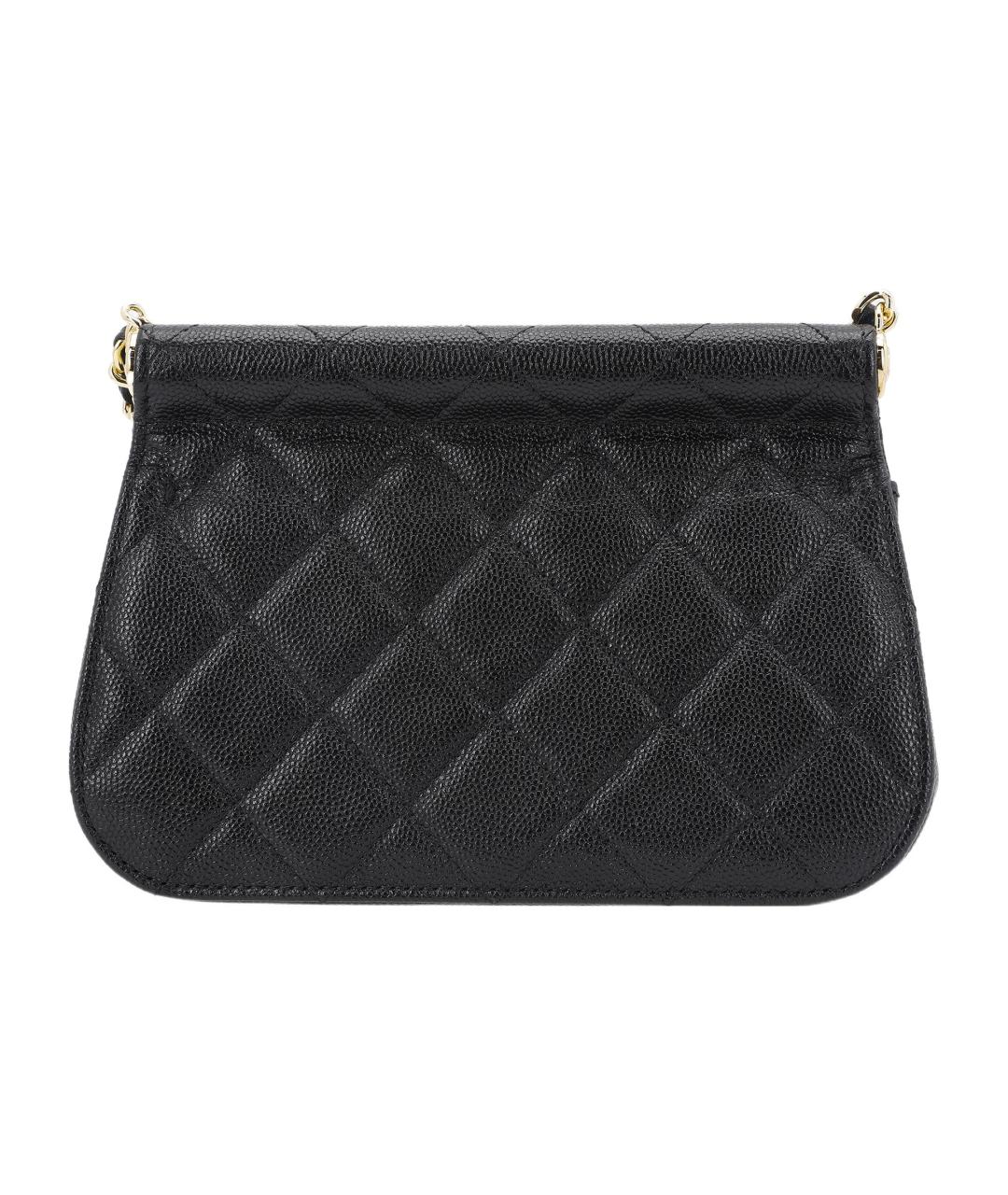 CHANEL Черная кожаная сумка через плечо, фото 3
