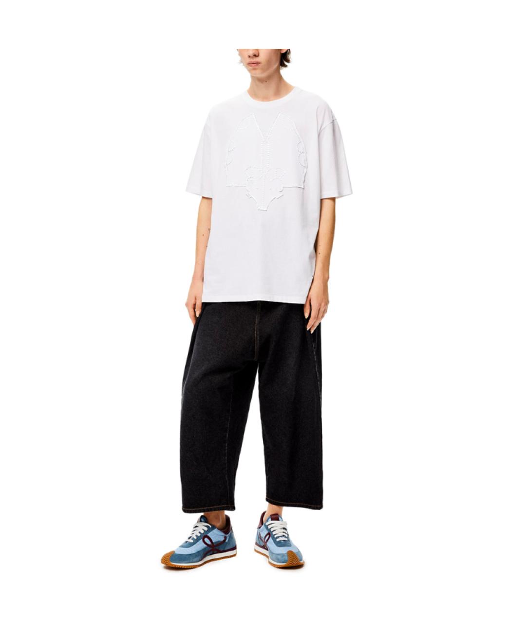 LOEWE Белая хлопковая футболка, фото 2