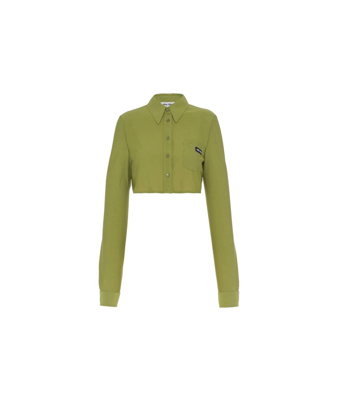 MIU MIU Зеленая футболка, фото 4