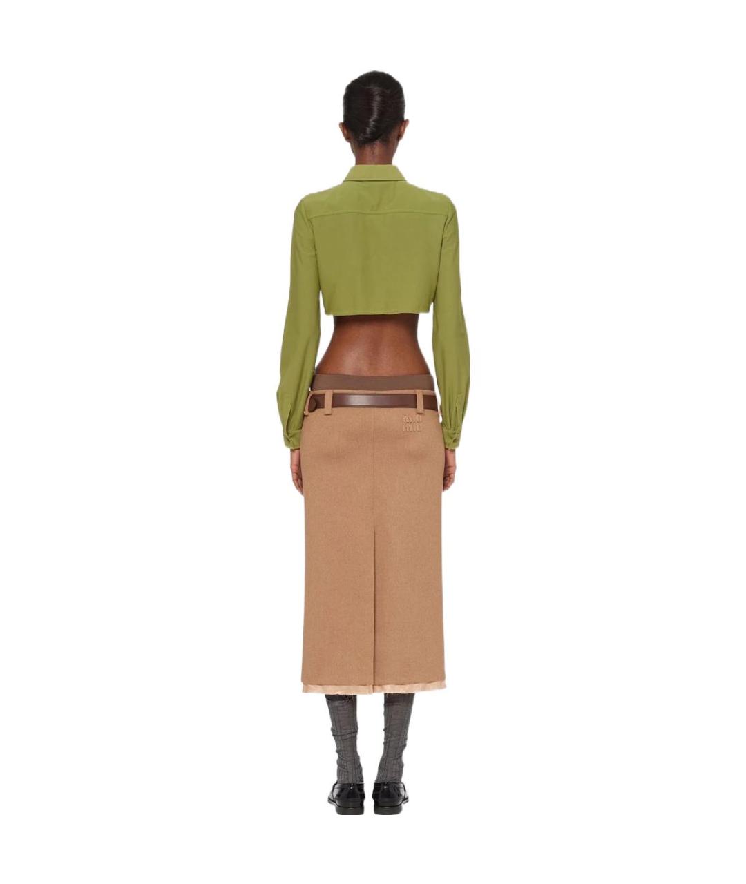 MIU MIU Зеленая футболка, фото 3