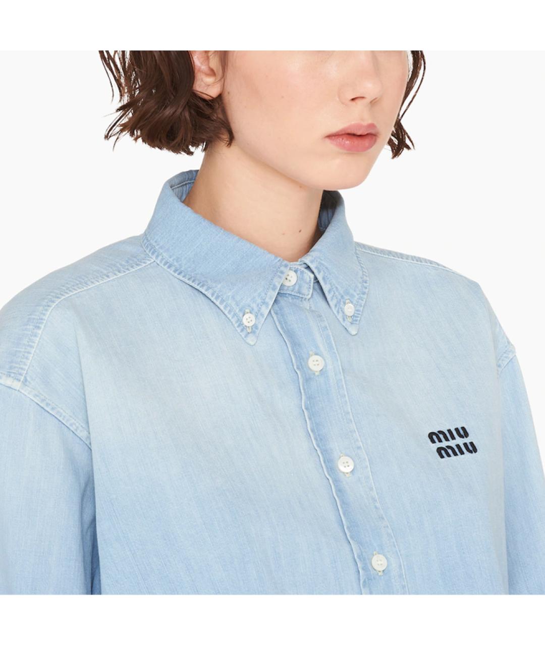 MIU MIU Синяя футболка, фото 4