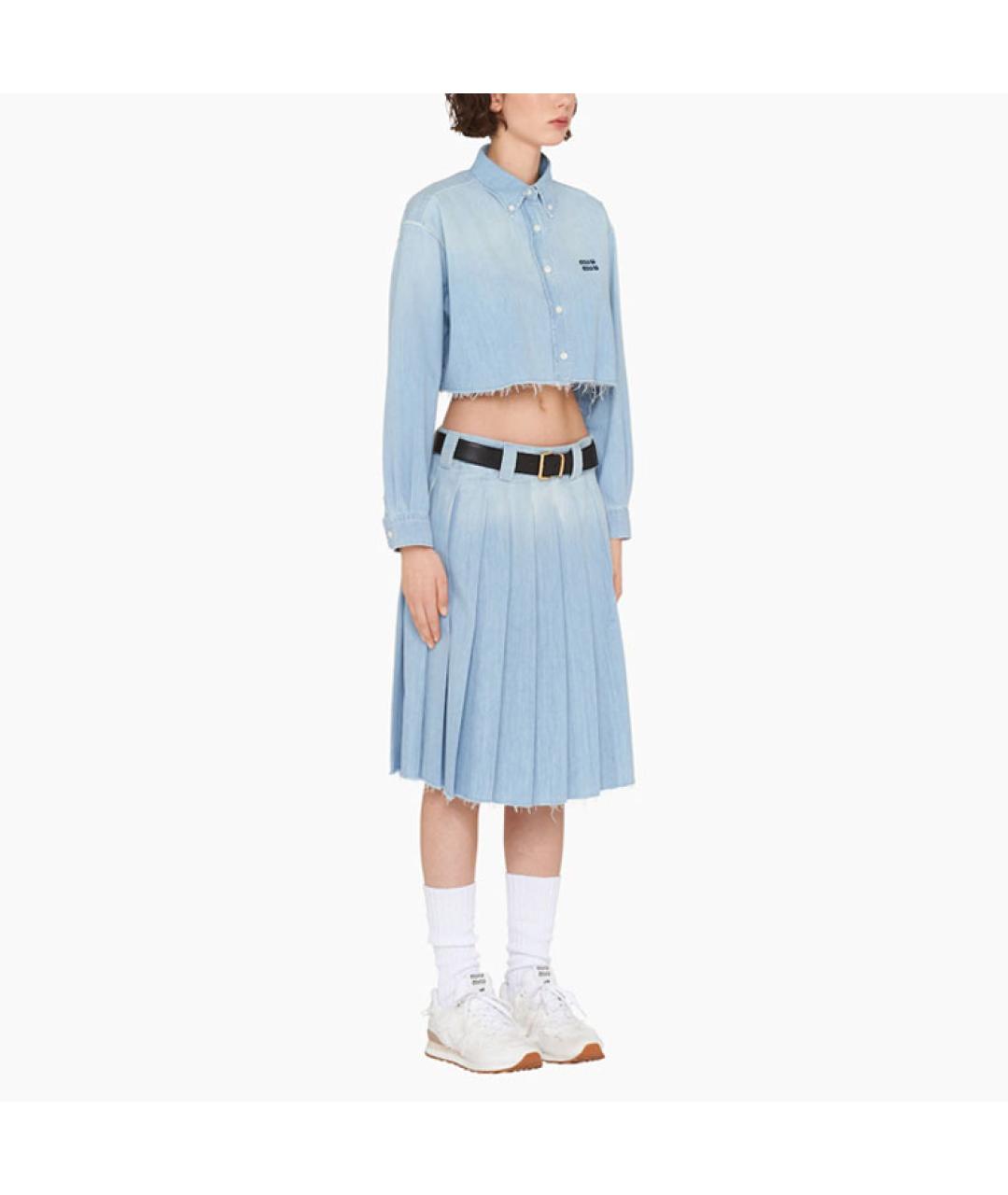 MIU MIU Синяя футболка, фото 3